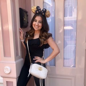 Gold and Black Minnie Mouse ears
